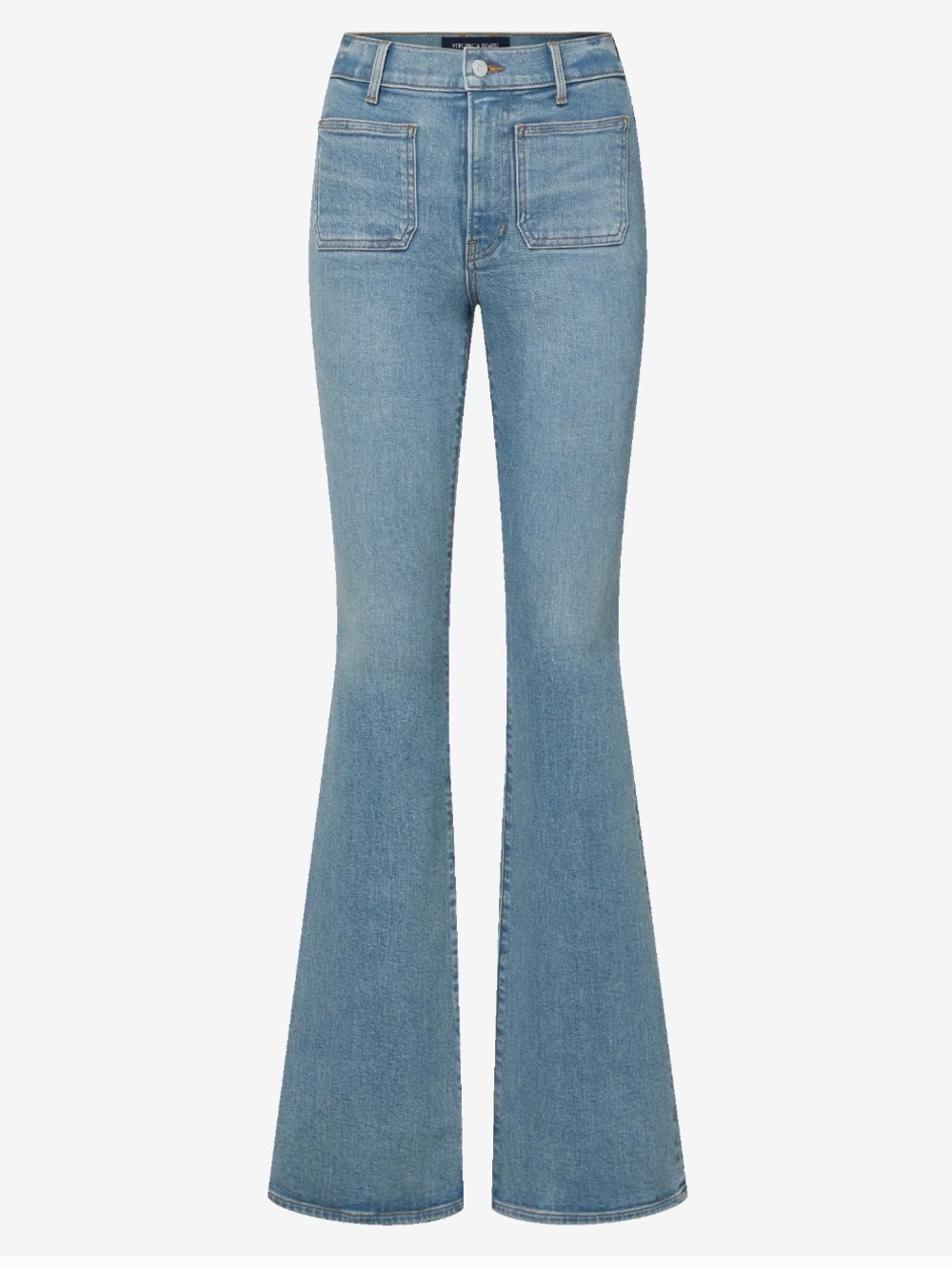 Veronica Beard Light Blue High-Rise Flare Jeans
